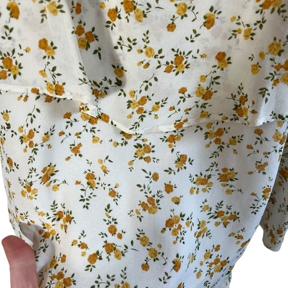 REFORMATION Avni Floral Ruffle Mini Dress - Picture 7 of 11